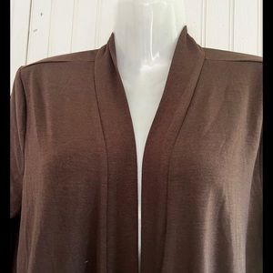 Zenana Nadine West Brown Half  Sleeve Sweater, Cardigan, Cover Up Size XL